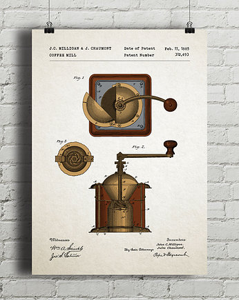 Plakat Młynek do kawy - patent, minimalmill