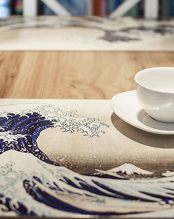 Wielka fala, Hokusai, zestaw 4 dużych podkładek, Vivalarte