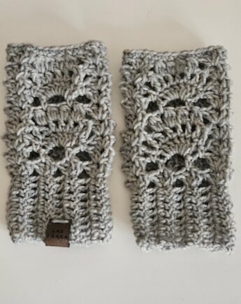 Mitenki retro z wełny, Las i Łąka