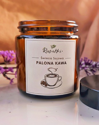 Świeca sojowa zapachowa palona kawa jesienne akcesoria zapachowe do domu, Dary Rusałki