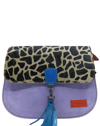 Torebka damska klasyczna zamszowa odpinany wymienny chwost brelok OLIVKA, Olivka Warsaw