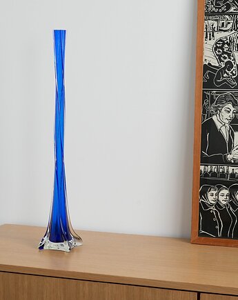 Wazon kobaltowy, duński design, lata 70, produkcja: Dania, Przetwory design