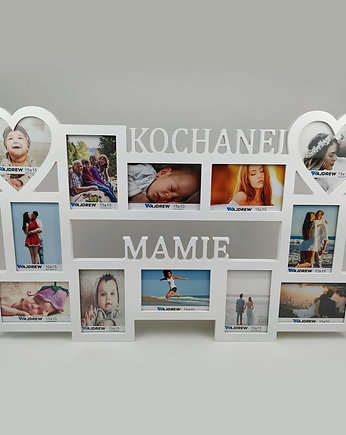 Dzień mamy Ramka na zdjęcia z napisem Kochanej Mamie 12 zdjęć serc, Wajdrew