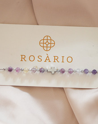Bransoletka różańcowa fioletowa, ROSARIO