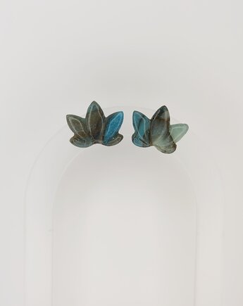 Kolczyki Gemstone - niebieski lotos, freska