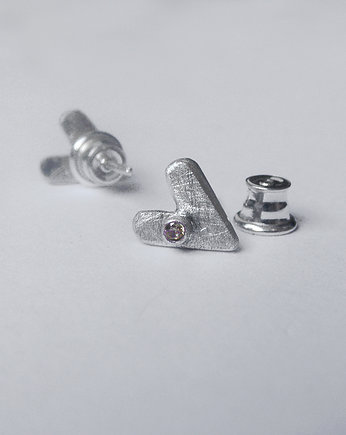 Kolczyki srebrne SERDUSZKO, Katarzyna Kaminska ART