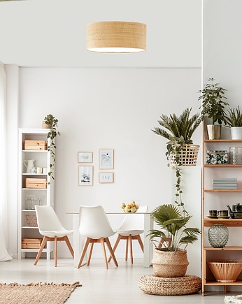 Rattanowy plafon sufitowy w stylu boho DUBAJ BOHO fi - 40 cm, LYSNE