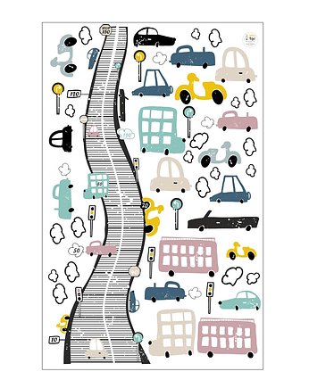Zestaw naklejek Colorful Traffic 152x100cm, Yellow Tipi