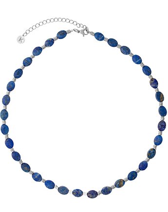Naszyjnik Lapis Lazuli x Hematyt - Srebrne, Kulka Bransoletki