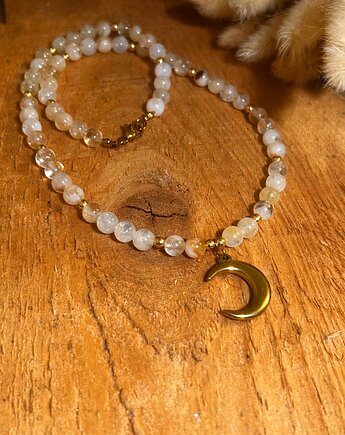 Naszyjnik z półksiężycem, cytrynem i hematytem, Blask Natury