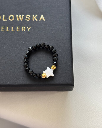 Pierścionek elastyczny gwiazdka, Chmolowska Jewellery