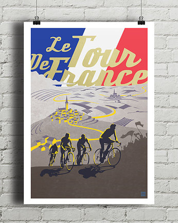 Tour de France - plakat rowerowy, OKAZJE - Prezent na Ślub