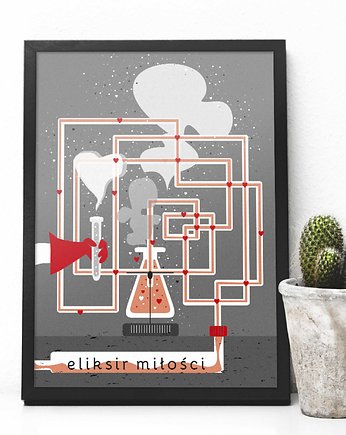 Eliksir miłości - plakat A3/B2, Justyna Mioduszewska