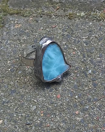 Larimar - pierścionek regulowany, po drugiej stronie lustra