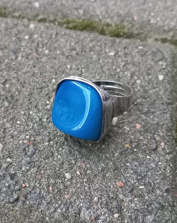Agat - pierścionek regulowany, po drugiej stronie lustra