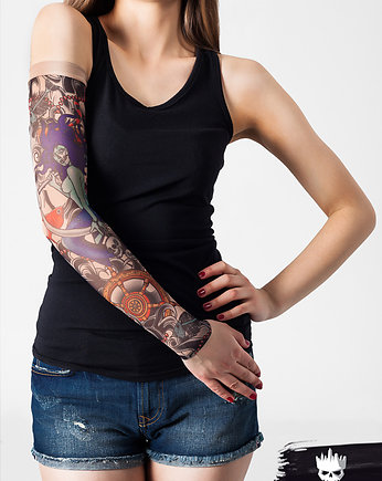 Rękawek z tatuażem Zombie Siren (unisex), dirrtytown clothing