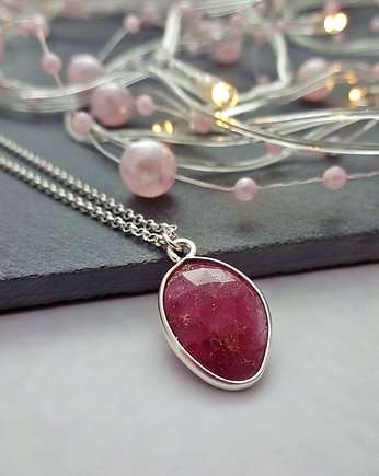 Naszyjnik Rubin Srebro 925, Loa Jewellery