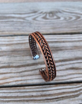 Bransoletka miedziana Splot Przemiany, Treemasters Copper Jewelry