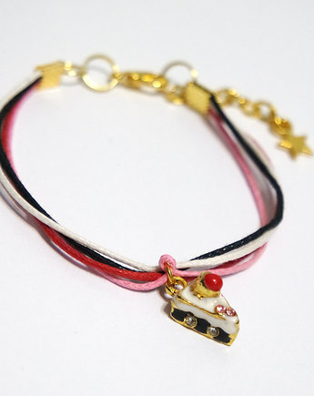 Bransoletka - Torcik z wisienką - sznureczki, yenoo