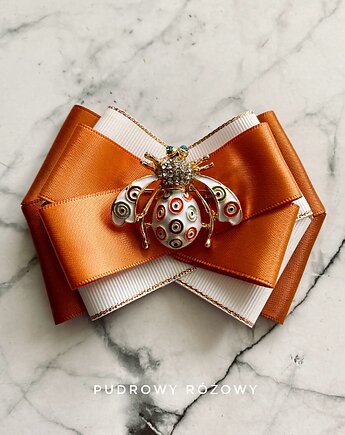 Brosza z cudnym Owadem w stylu A R T, Pudrowy Różowy