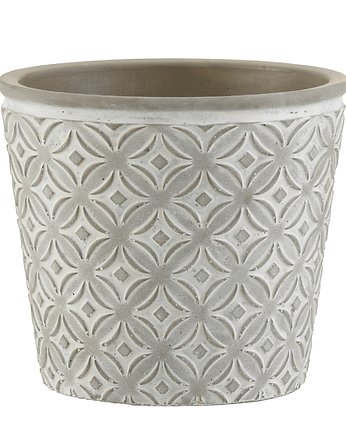 Doniczka osłonka szara 17x15cm, Home Design