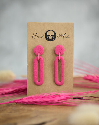 Kolczyki Emma - różowe, LaCzapaKabra.biju