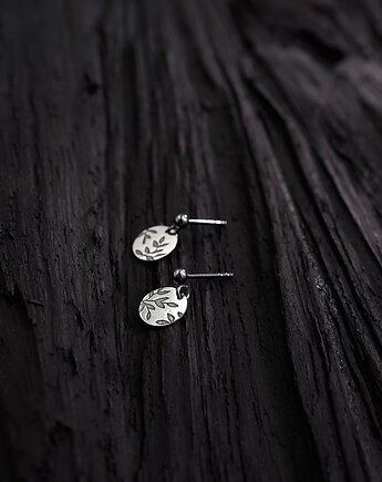 Kolczyki srebrne Olive tree, studio INDIGO