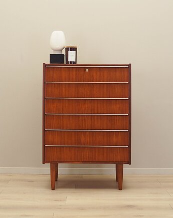 Komoda tekowa, duński design, lata 70, produkcja: Dania, Przetwory design