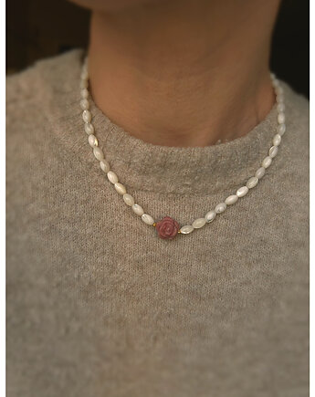 Naszyjnik- Miłość z Rodonitem i masą perłową, Ili arte biju