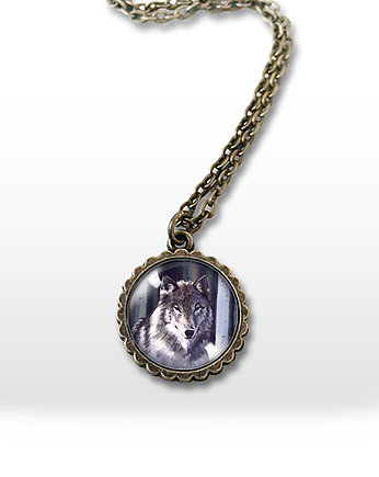 Medalion - Szary wilk - mały, brąz, yenoo