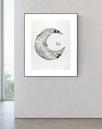 Grafika 40X50 cm wykonana ręcznie, MiniMalArt