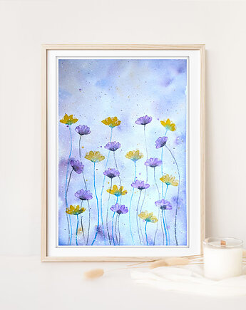 Oryginalna akwarela.Łąka A4, Malgorzata Domanska