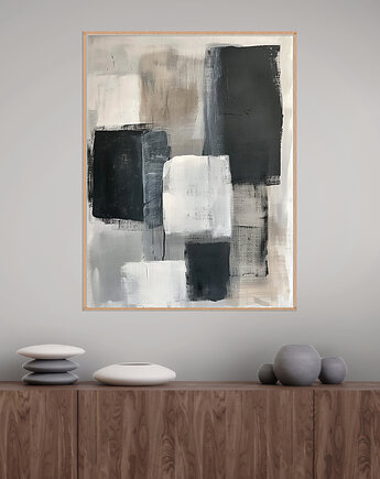 Geometria natury - Plakat, druk - Minimalizm, Boho, Loft #106, Black Sapphire Art