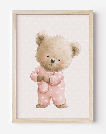 Plakat Na Ścianę Dla Dziewczynki Różowe misie nr. 13, Dekoracjan
