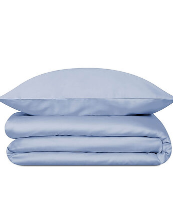 Pościel satynowa ice blue, White pocket