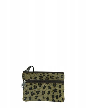 Saszetka skórzana bilonówka skóra naturalna na klucze bilon poręczna OLIVKA, Olivka Warsaw