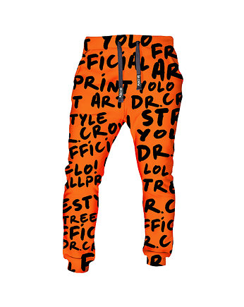 DR.CROW Spodnie Fullprint DrCrow Orange, DrCrow