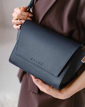 Switch box - skórzana torebka - granat, NASHE