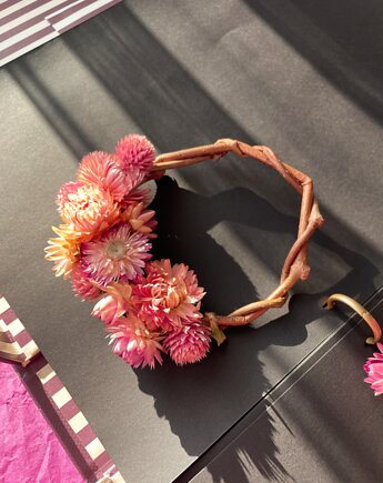 Wianek z suszonymi kwiatami - MINI, Suszony & Co.