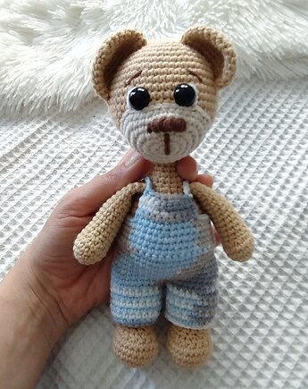 Miś Patryk, misio,, szydlAnki