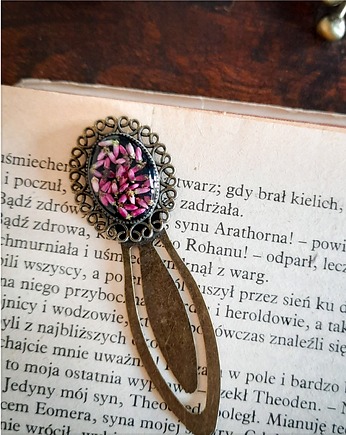 Zakładka z płatkami wrzosu, Figa handmade accessories