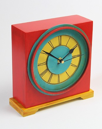 Zegarek drewniany kominkowy w stylu vintage, Clock Wood Studio