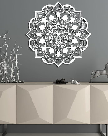 AŻUROWY PANEL DEKORACYJNY, MANDALA, KWIAT, DEKORACJA ŚCIENNA 3D, ORNAMENT, 60, ORNAMENTI