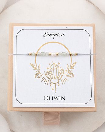 Bransoletka kamień urodzeniowy - Sierpień - Oliwin, Flurry 