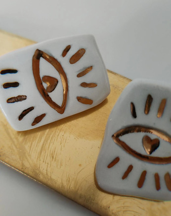 Kolczyki ceramiczne  "oko", LaKama