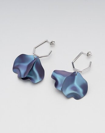 Kolczyki srebrne 925 z tytanem niebieskim - TITANI, Ade Art