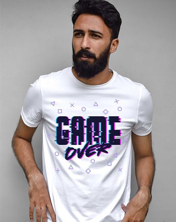 Koszulka  z nadrukiem Game over, ART ORGANIC