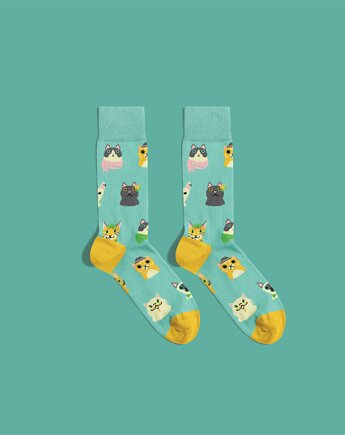 Skarpetki Cat Lover - Kocia Mama i Koci Tata, Banana Socks