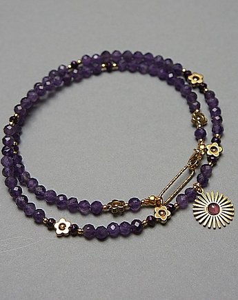 Ametysty vol. 6 choker naszyjnik - Szlachetna kolekcja, KiKa pracownia