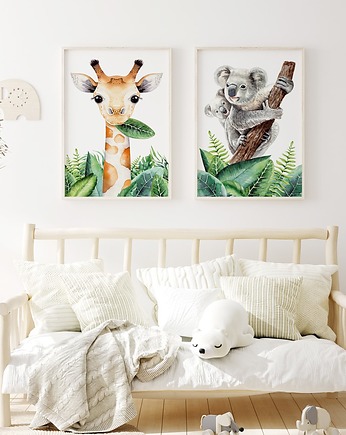 Zestaw plakatów Koala & Żyrafa, HOG STUDIO